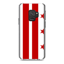 DistinctInk® Clear Shockproof Hybrid Case for Apple iPhone / Samsung Galaxy / Google Pixel - Washington DC Flag