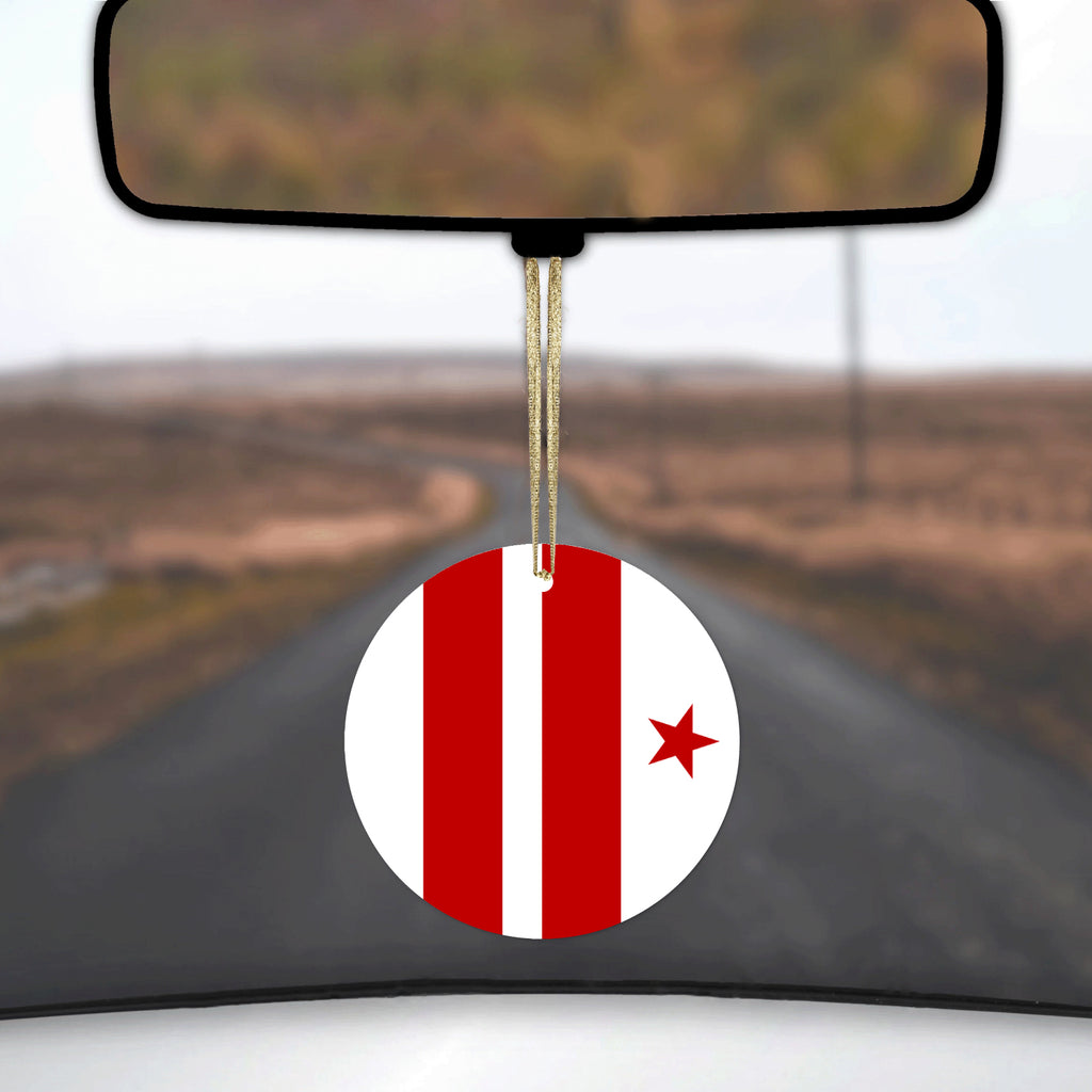 Washington DC Flag Ceramic Ornament, view 3