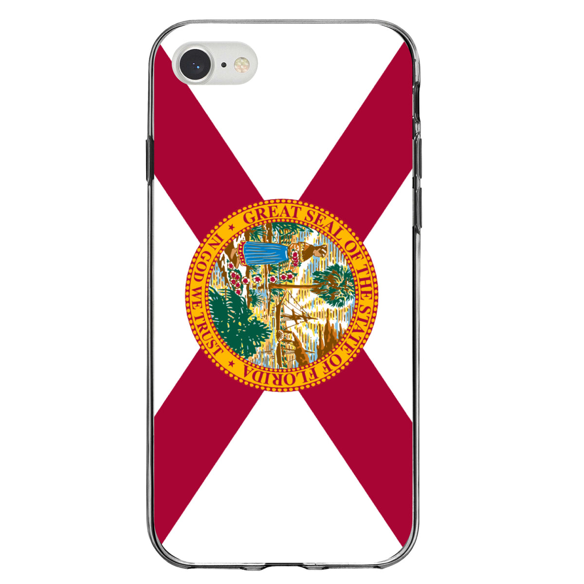 Florida State Flag Clear Shockproof iPhone Case, view 5
