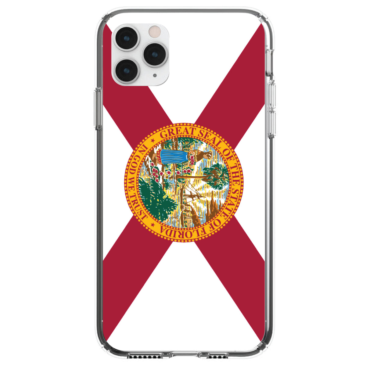 Florida State Flag Clear Shockproof iPhone Case