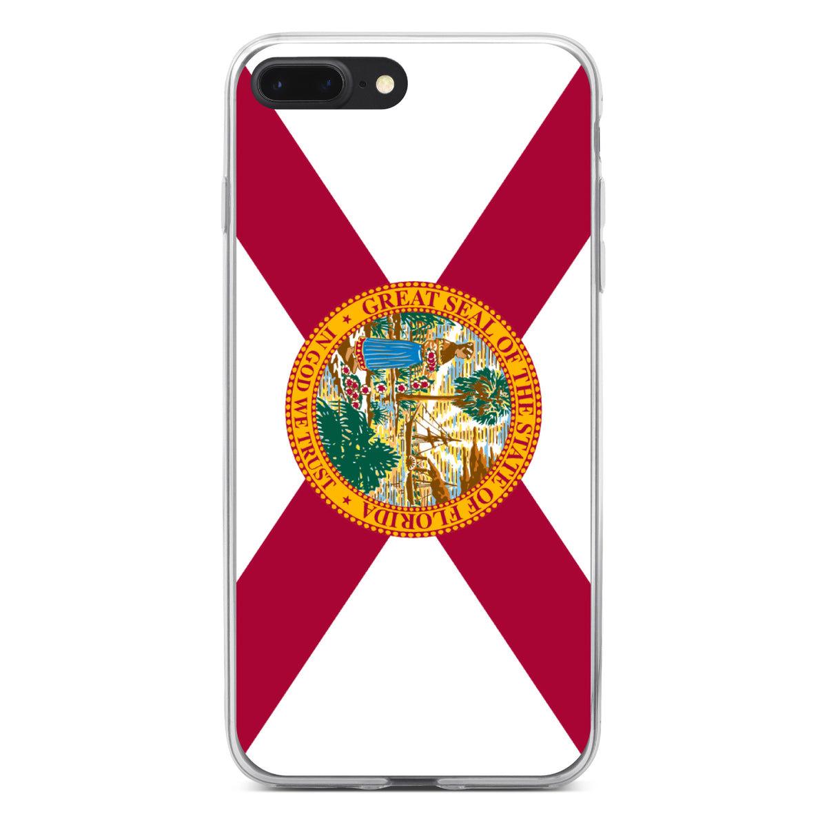 Florida State Flag Clear Shockproof iPhone Case, view 6