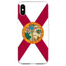 DistinctInk® Clear Shockproof Hybrid Case for Apple iPhone / Samsung Galaxy / Google Pixel - Florida State Flag