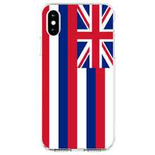 DistinctInk® Clear Shockproof Hybrid Case for Apple iPhone / Samsung Galaxy / Google Pixel - Hawaii State Flag