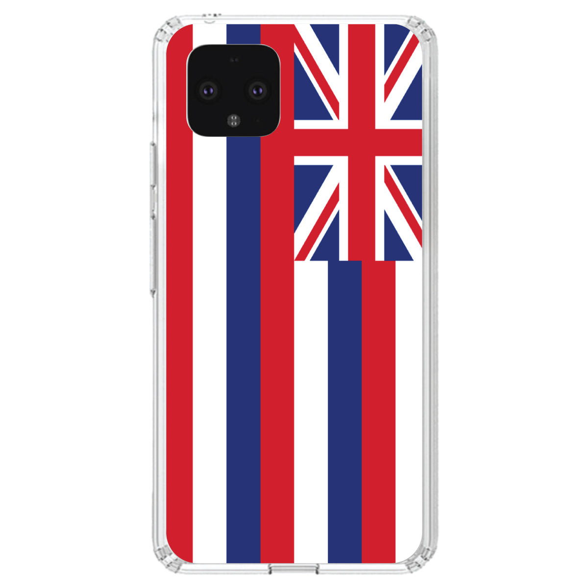 Hawaii State Flag Clear Shockproof iPhone Case, view 24