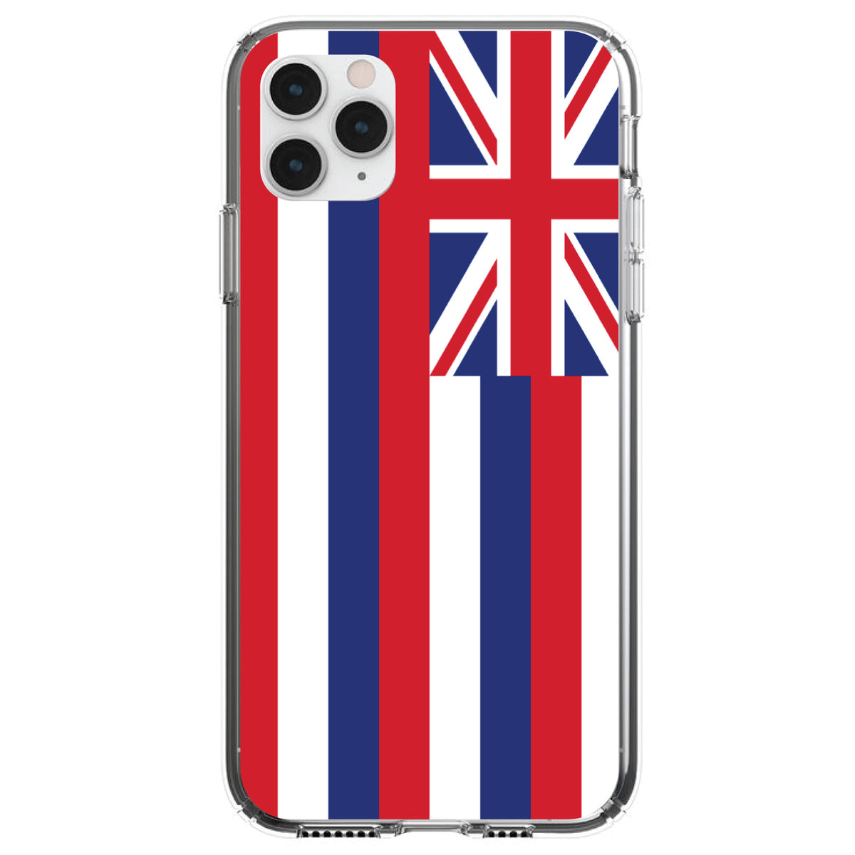 Hawaii State Flag Clear Shockproof iPhone Case