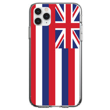 DistinctInk® Clear Shockproof Hybrid Case for Apple iPhone / Samsung Galaxy / Google Pixel - Hawaii State Flag