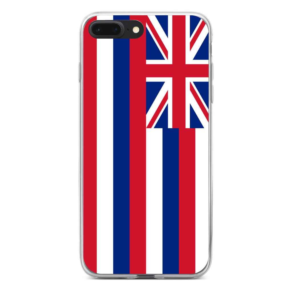 Hawaii State Flag Clear Shockproof iPhone Case, view 6