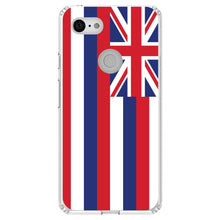DistinctInk® Clear Shockproof Hybrid Case for Apple iPhone / Samsung Galaxy / Google Pixel - Hawaii State Flag