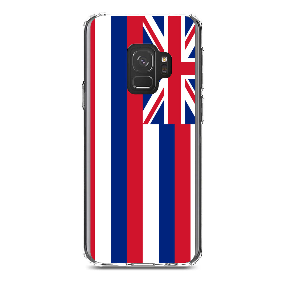 Hawaii State Flag Clear Shockproof iPhone Case, view 19