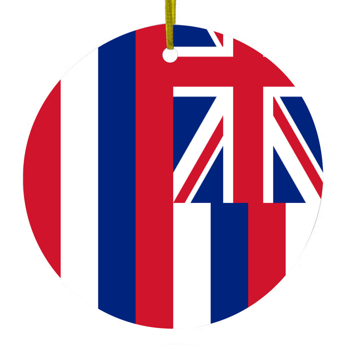 Hawaii State Flag Ceramic Ornament