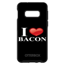 DistinctInk™ OtterBox Symmetry Series Case for Apple iPhone / Samsung Galaxy / Google Pixel - Black White Red I Heart Bacon