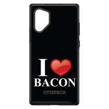 DistinctInk™ OtterBox Symmetry Series Case for Apple iPhone / Samsung Galaxy / Google Pixel - Black White Red I Heart Bacon