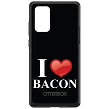 DistinctInk™ OtterBox Symmetry Series Case for Apple iPhone / Samsung Galaxy / Google Pixel - Black White Red I Heart Bacon