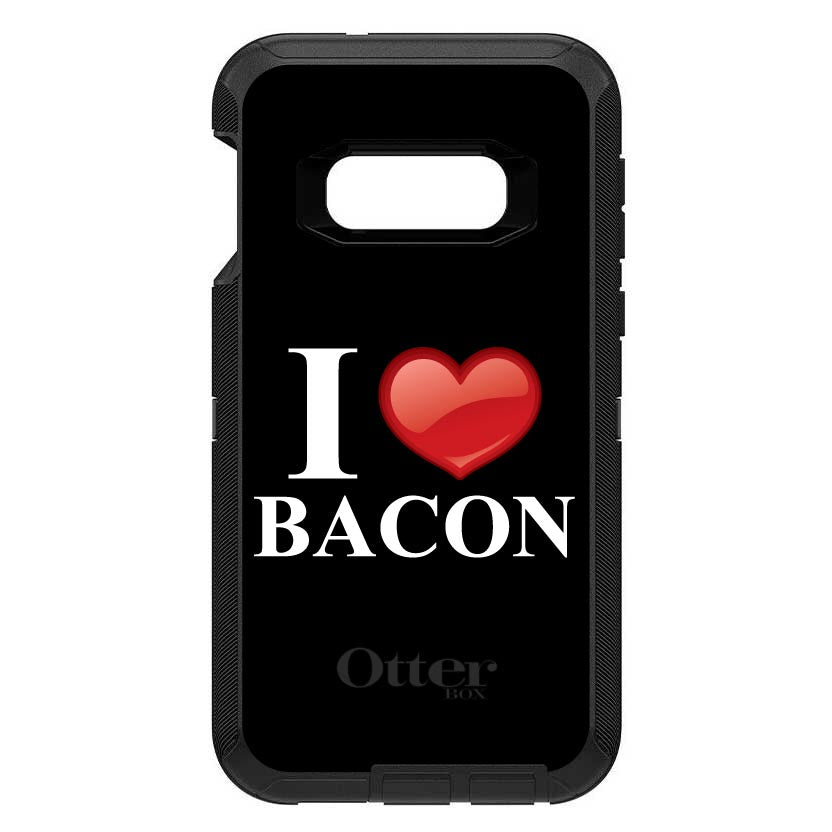 Black White Red I Heart Bacon OtterBox Defender Case for iPhone & Galaxy, view 7