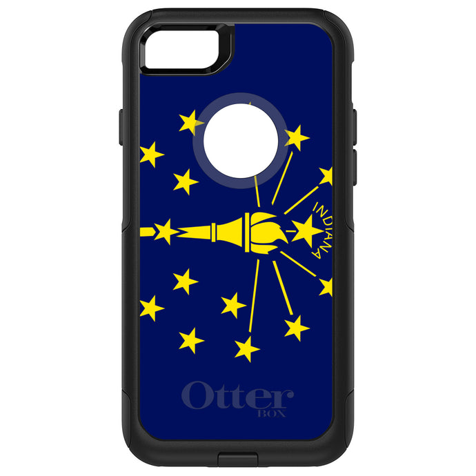 DistinctInk OtterBox Commuter Series Case for Apple iPhone or Samsung Galaxy - Indiana State Flag