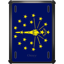 DistinctInk™ OtterBox Defender Series Case for Apple iPad / iPad Pro / iPad Air / iPad Mini - Indiana State Flag