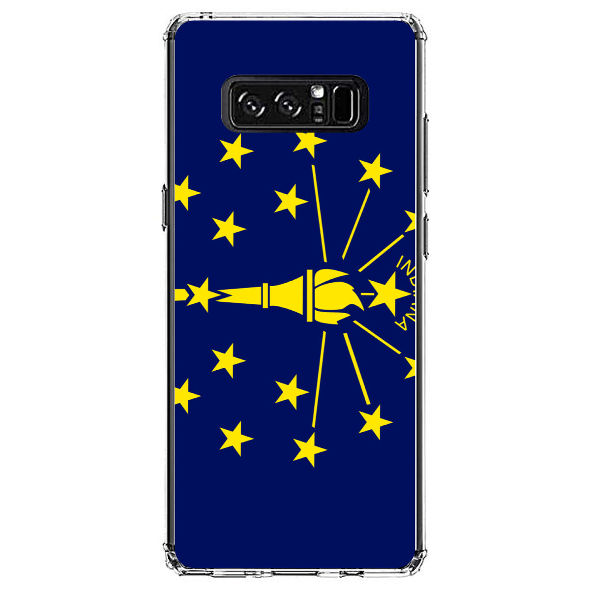 Indiana State Flag Clear Shockproof iPhone Case, view 12