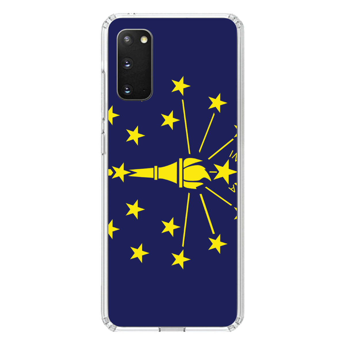 Indiana State Flag Clear Shockproof iPhone Case, view 13