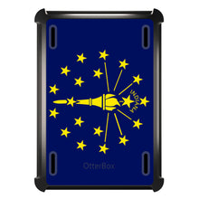 DistinctInk™ OtterBox Defender Series Case for Apple iPad / iPad Pro / iPad Air / iPad Mini - Indiana State Flag