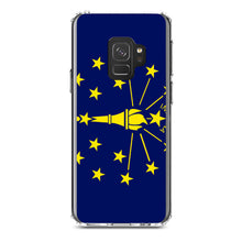 DistinctInk® Clear Shockproof Hybrid Case for Apple iPhone / Samsung Galaxy / Google Pixel - Indiana State Flag
