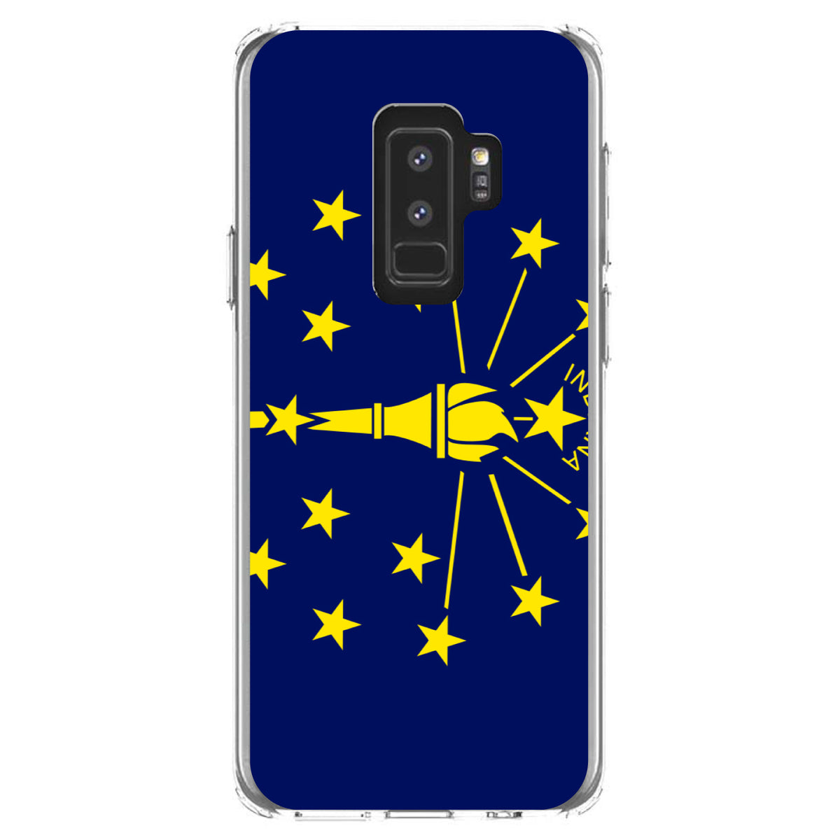 Indiana State Flag Clear Shockproof iPhone Case, view 20
