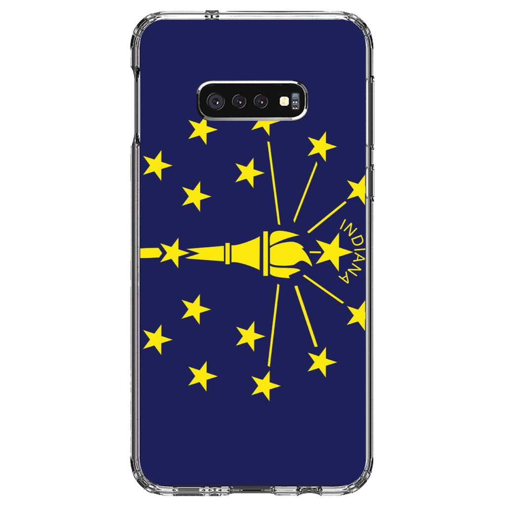 Indiana State Flag Clear Shockproof iPhone Case, view 18