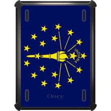 DistinctInk™ OtterBox Defender Series Case for Apple iPad / iPad Pro / iPad Air / iPad Mini - Indiana State Flag