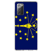 DistinctInk® Clear Shockproof Hybrid Case for Apple iPhone / Samsung Galaxy / Google Pixel - Indiana State Flag