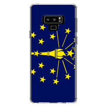 DistinctInk® Clear Shockproof Hybrid Case for Apple iPhone / Samsung Galaxy / Google Pixel - Indiana State Flag