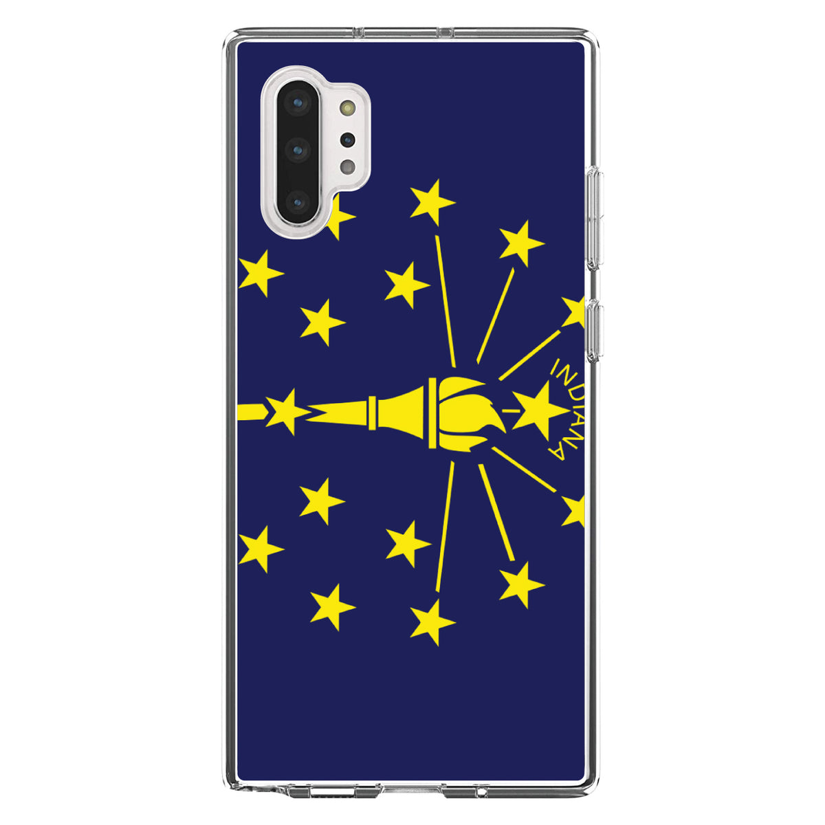 Indiana State Flag Clear Shockproof iPhone Case, view 10