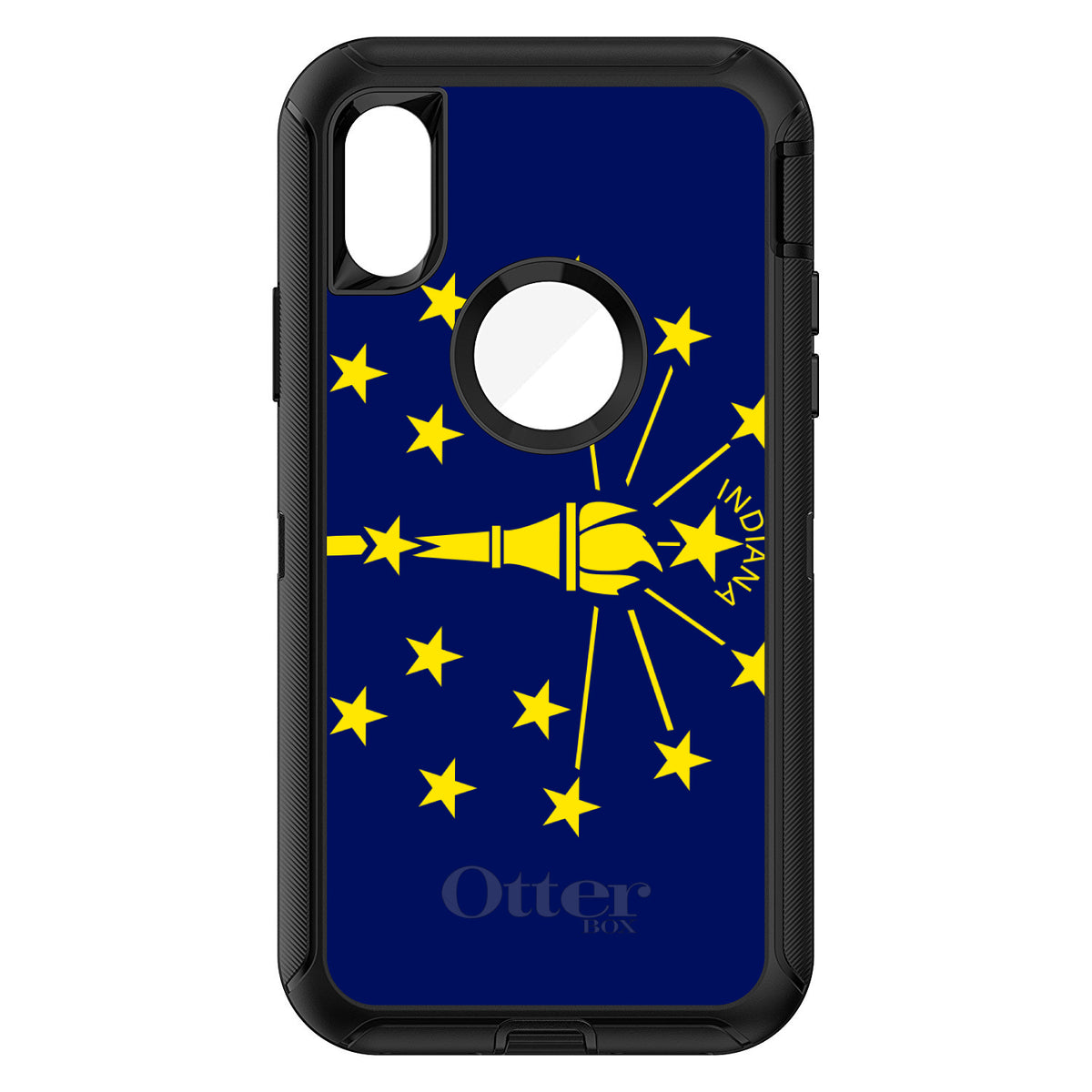 Indiana State Flag OtterBox Defender Case for iPhone & Galaxy, view 3