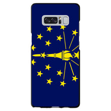 DistinctInk® Hard Plastic Snap-On Case for Apple iPhone or Samsung Galaxy - Indiana State Flag
