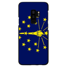 DistinctInk® Hard Plastic Snap-On Case for Apple iPhone or Samsung Galaxy - Indiana State Flag