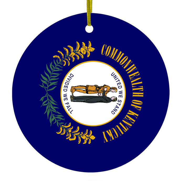 Kentucky State Flag Ceramic Ornament