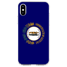 DistinctInk® Clear Shockproof Hybrid Case for Apple iPhone / Samsung Galaxy / Google Pixel - Kentucky State Flag