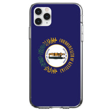 DistinctInk® Clear Shockproof Hybrid Case for Apple iPhone / Samsung Galaxy / Google Pixel - Kentucky State Flag