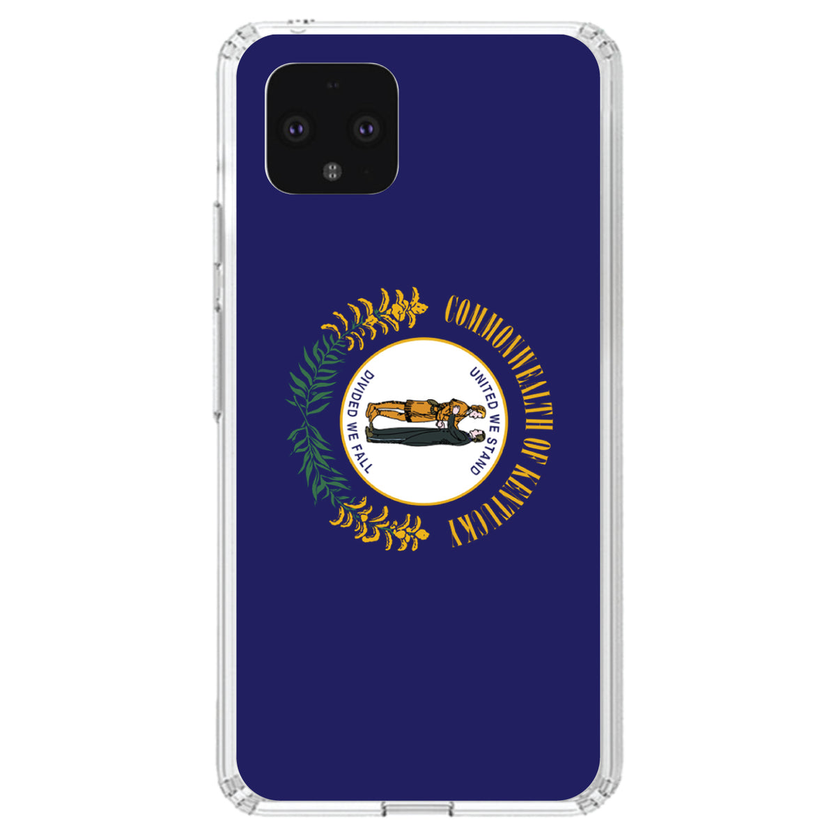 Kentucky State Flag Clear Shockproof iPhone Case, view 24