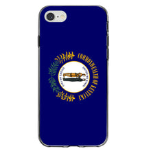 DistinctInk® Clear Shockproof Hybrid Case for Apple iPhone / Samsung Galaxy / Google Pixel - Kentucky State Flag