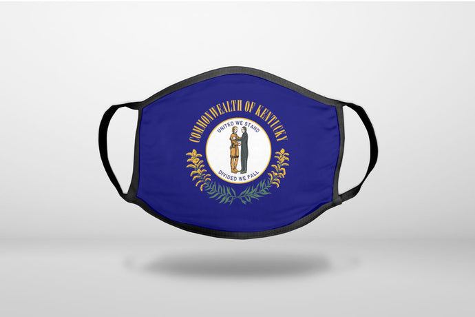 Kentucky State Flag - 3-Ply Reusable Soft Face Mask Covering, Unisex, Cotton Inner Layer