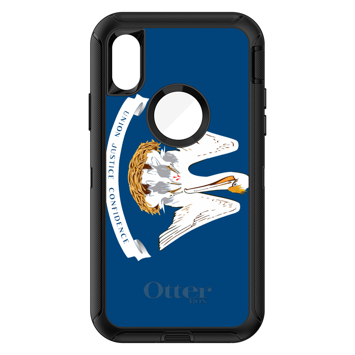 Louisiana State Flag OtterBox Defender Case for iPhone & Galaxy, view 3