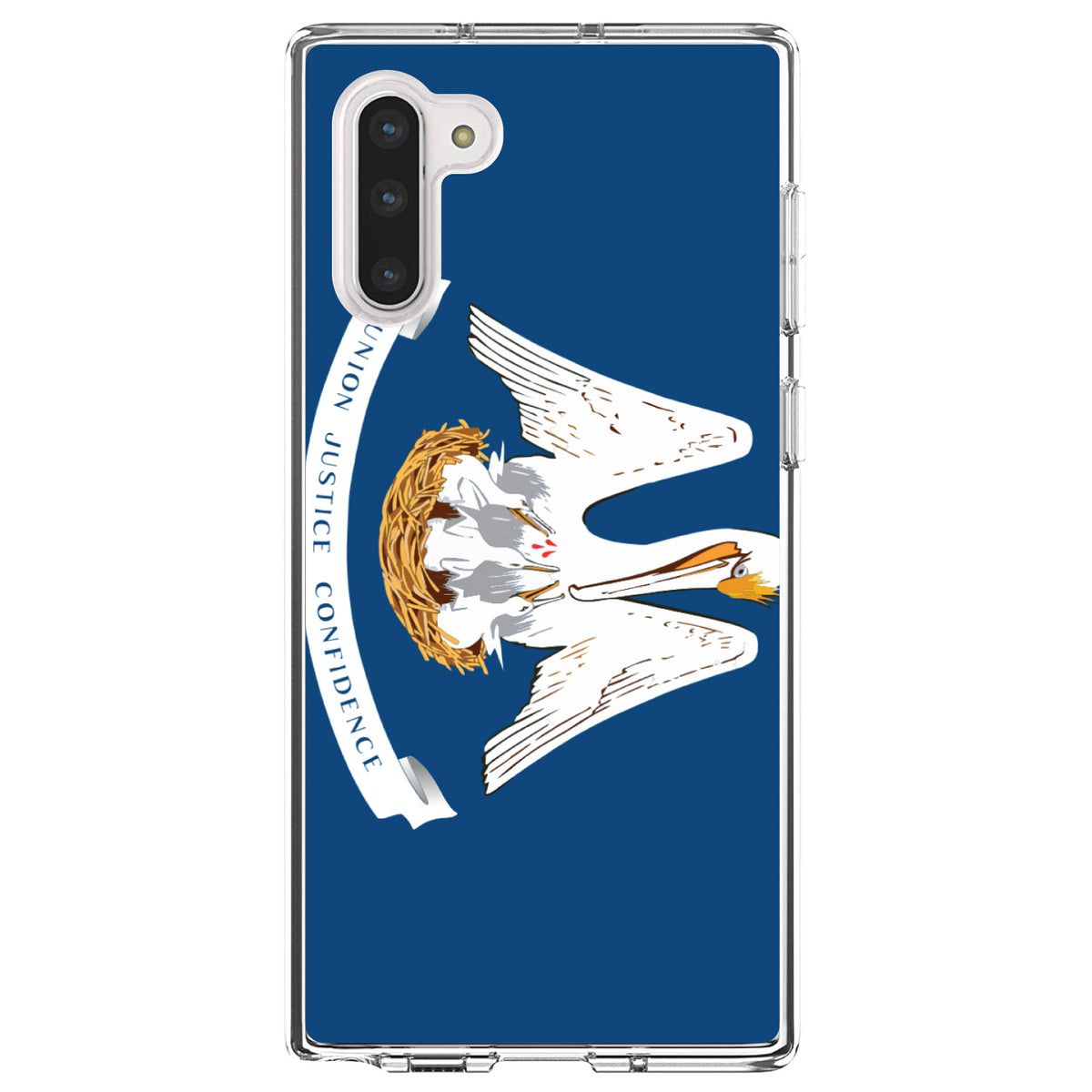Louisiana State Flag Clear Shockproof iPhone Case, view 9