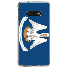 DistinctInk® Clear Shockproof Hybrid Case for Apple iPhone / Samsung Galaxy / Google Pixel - Louisiana State Flag