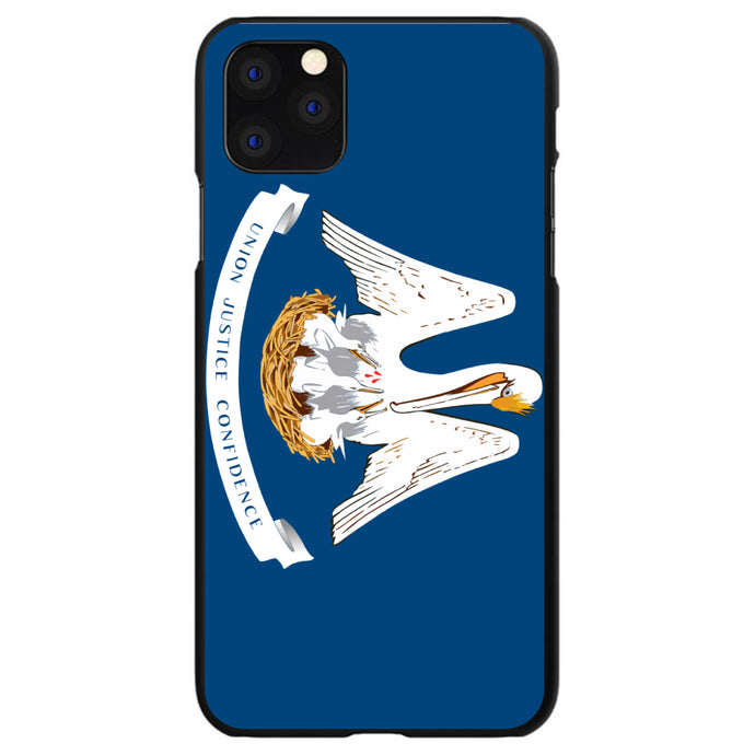 DistinctInk® Hard Plastic Snap-On Case for Apple iPhone or Samsung Galaxy - Louisiana State Flag