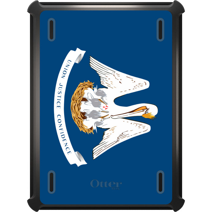 DistinctInk™ OtterBox Defender Series Case for Apple iPad / iPad Pro / iPad Air / iPad Mini - Louisiana State Flag
