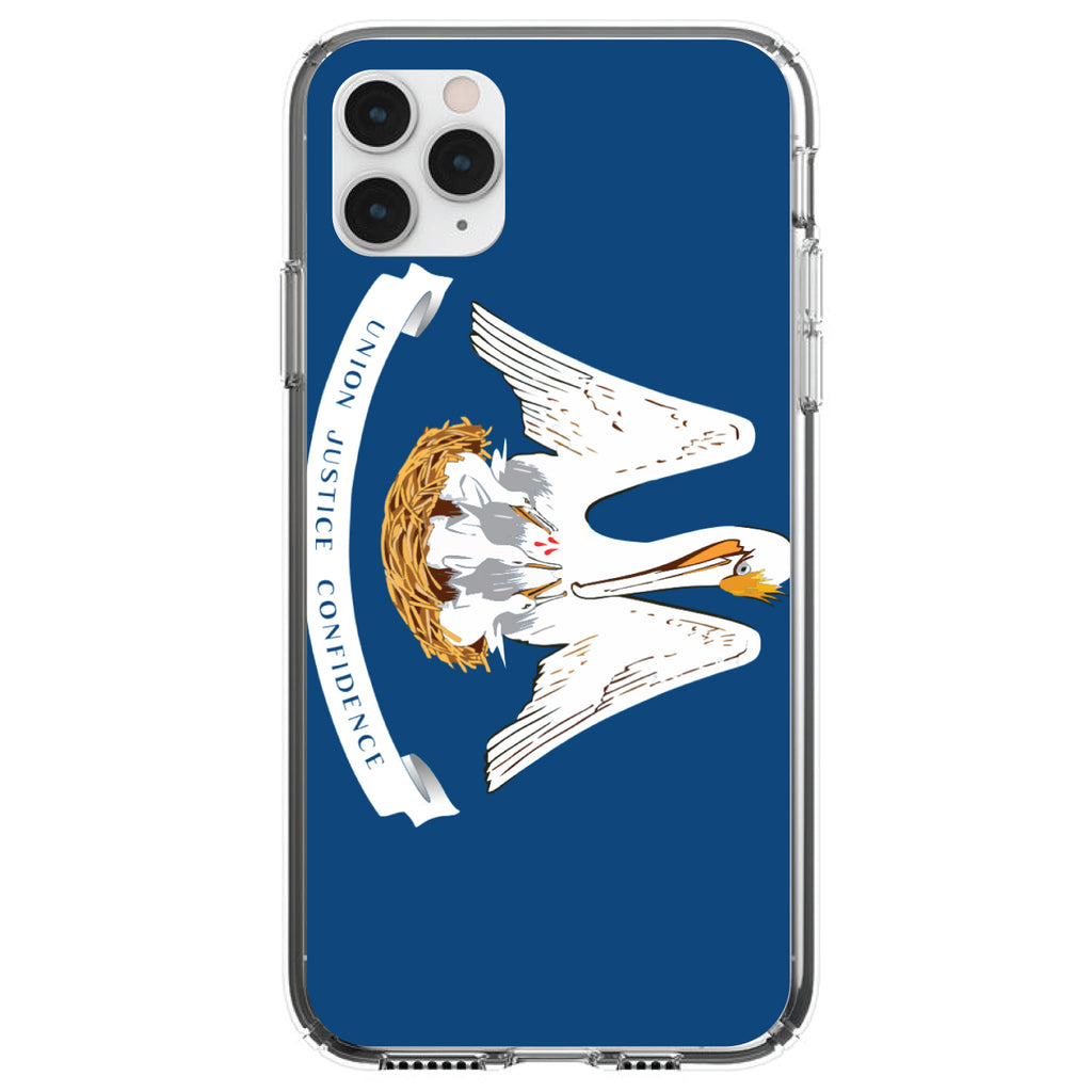 Louisiana State Flag Clear Shockproof iPhone Case