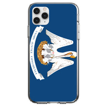 DistinctInk® Clear Shockproof Hybrid Case for Apple iPhone / Samsung Galaxy / Google Pixel - Louisiana State Flag