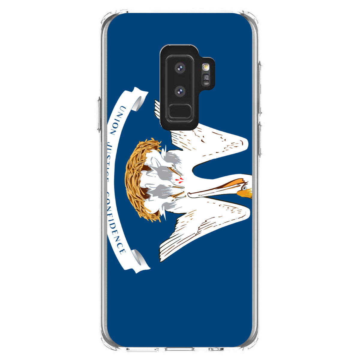 Louisiana State Flag Clear Shockproof iPhone Case, view 20
