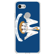 DistinctInk® Clear Shockproof Hybrid Case for Apple iPhone / Samsung Galaxy / Google Pixel - Louisiana State Flag