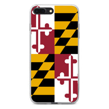 DistinctInk® Clear Shockproof Hybrid Case for Apple iPhone / Samsung Galaxy / Google Pixel - Maryland State Flag