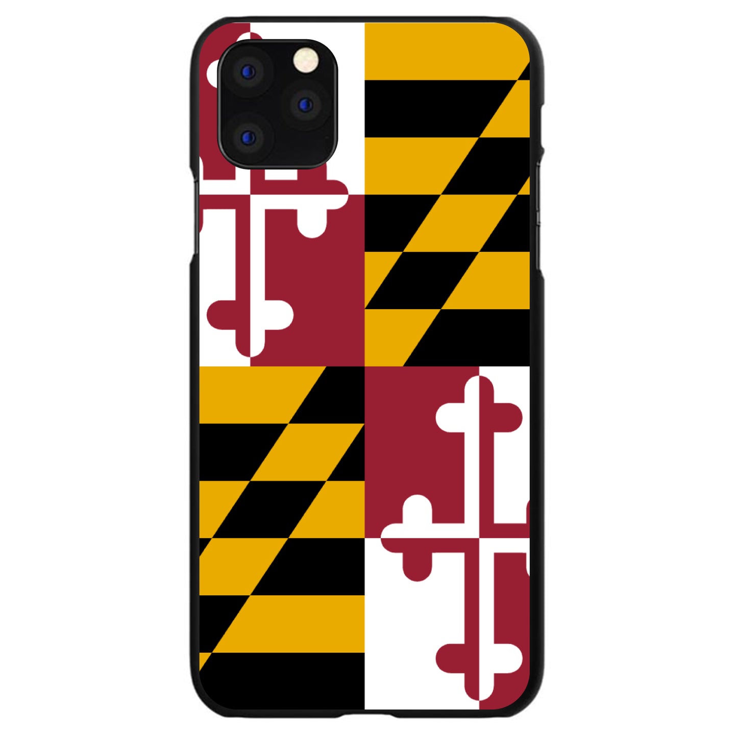 DistinctInk® Hard Plastic Snap-On Case for Apple iPhone or Samsung Galaxy - Maryland State Flag